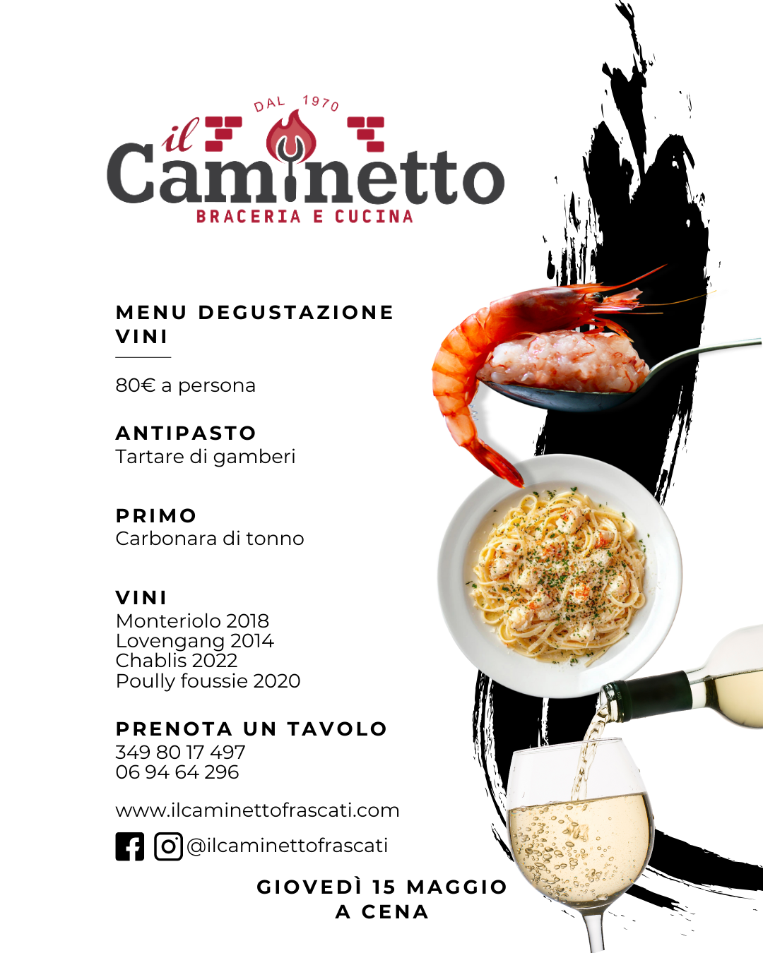 15 maggio - degustazione vini - il caminetto